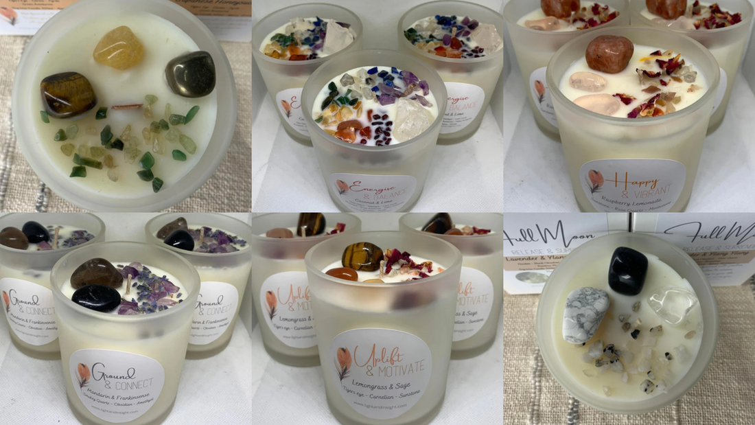 Light & Insight Crystal Intention Candles