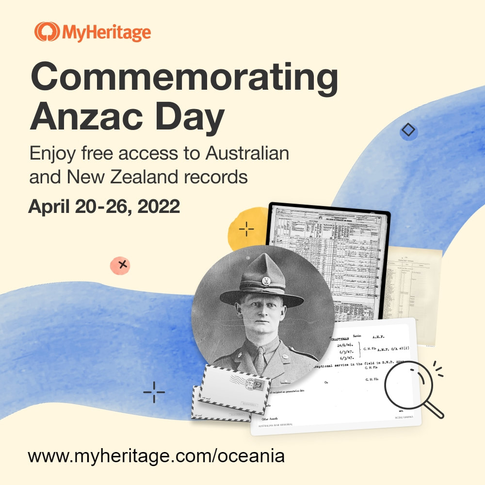 MyHeritage Commemorating Anzac Day