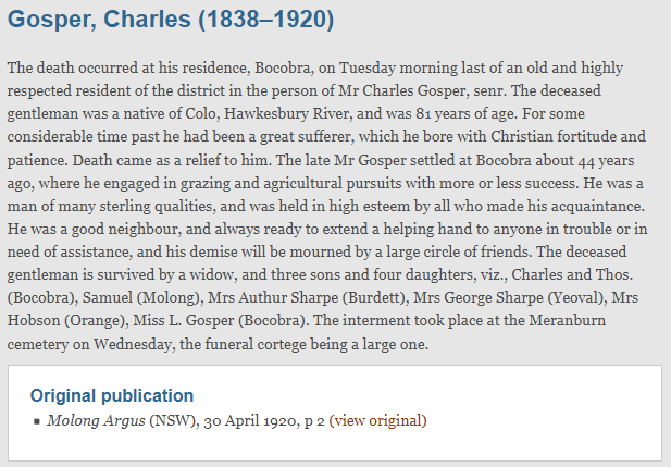 Charles Gosper (1838-1920)