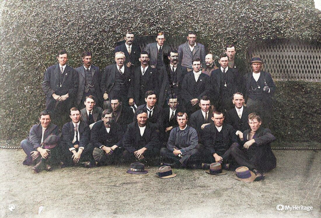 Men from Oaklands as strikebreakers during 1917 Great Strike