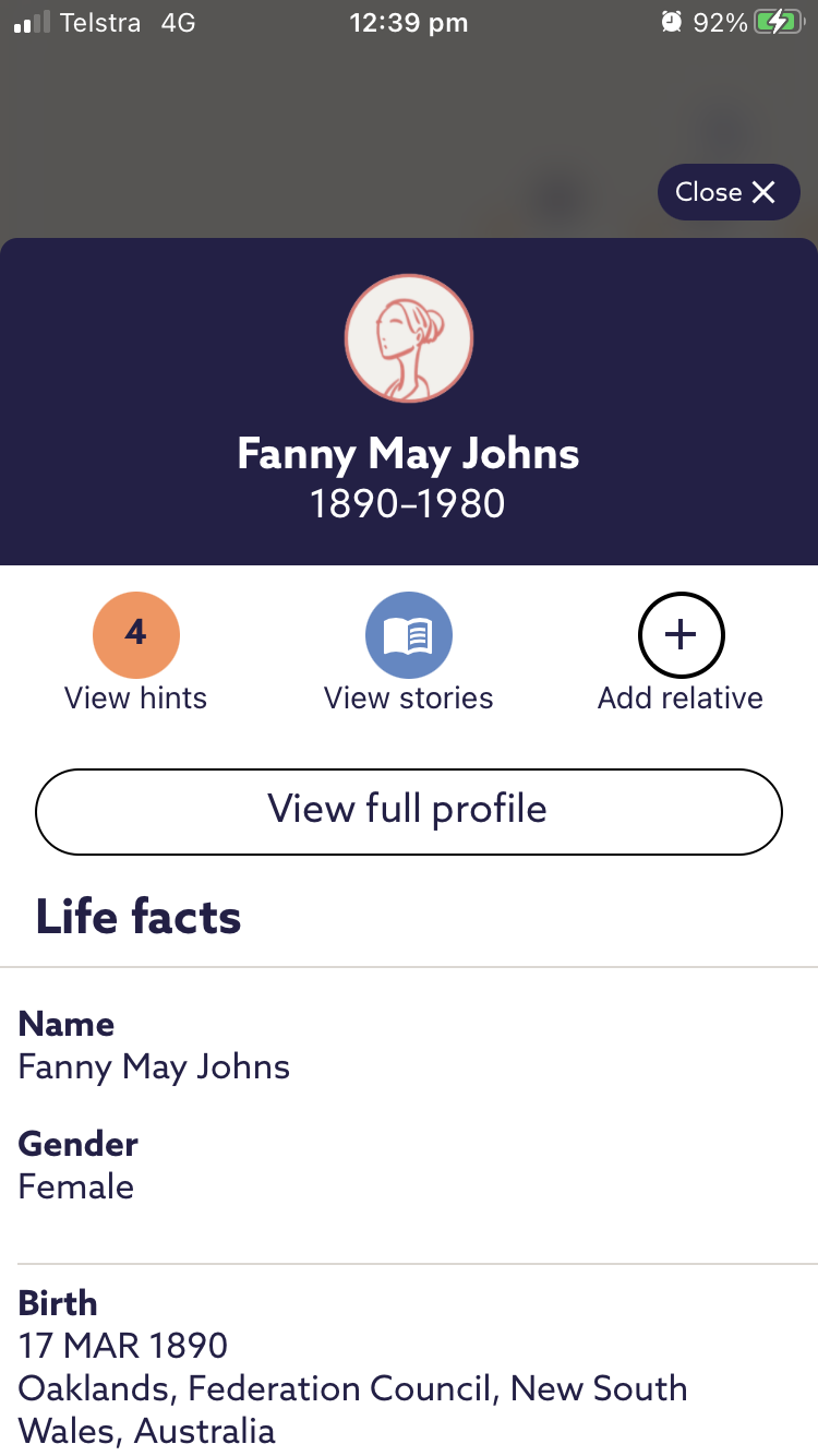 FindMyPast app