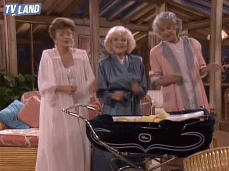 The Golden Girls singing to baby