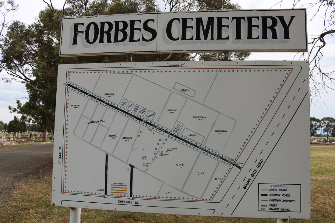 Forbes Cemetery sign