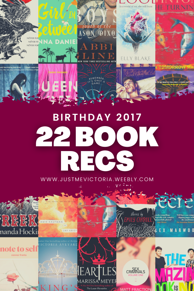 22 Book Recommendations | Birthday 2017 - Just Me, Victoria
