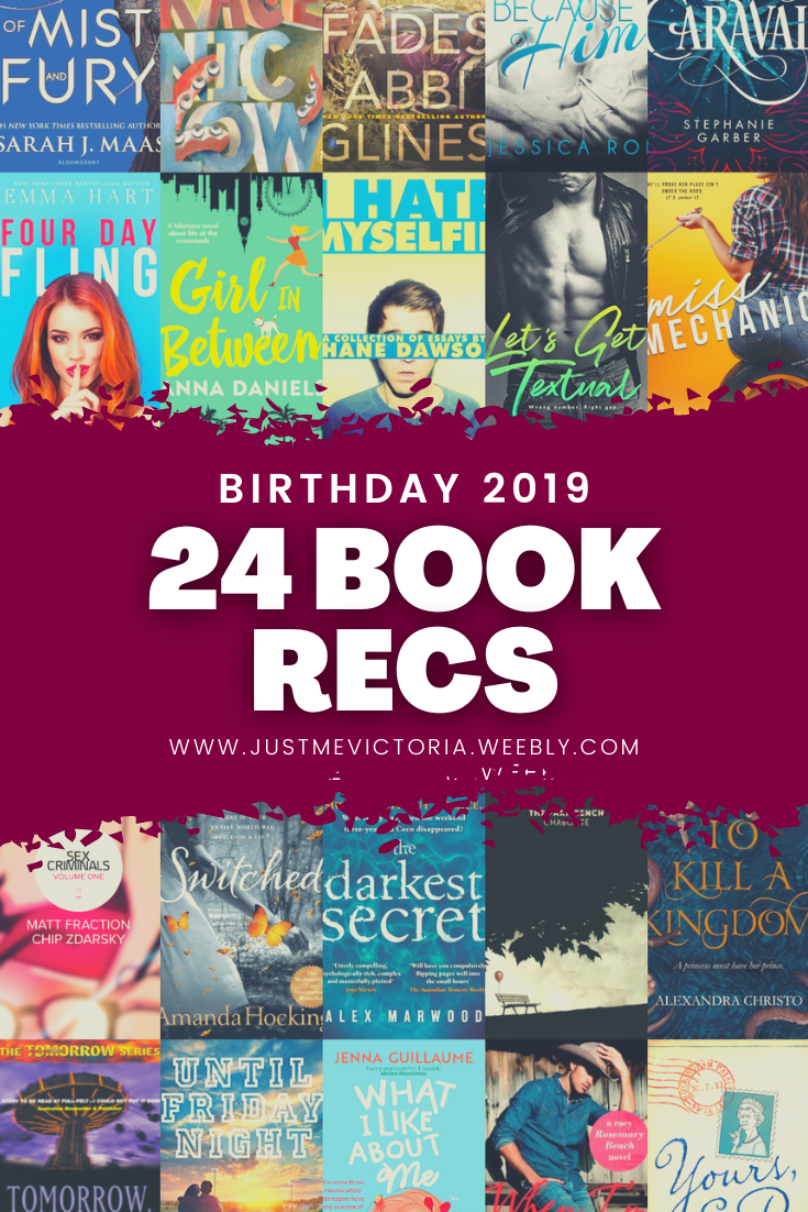 24 Book Recommendations | Birthday 2019 - Just Me, Victoria