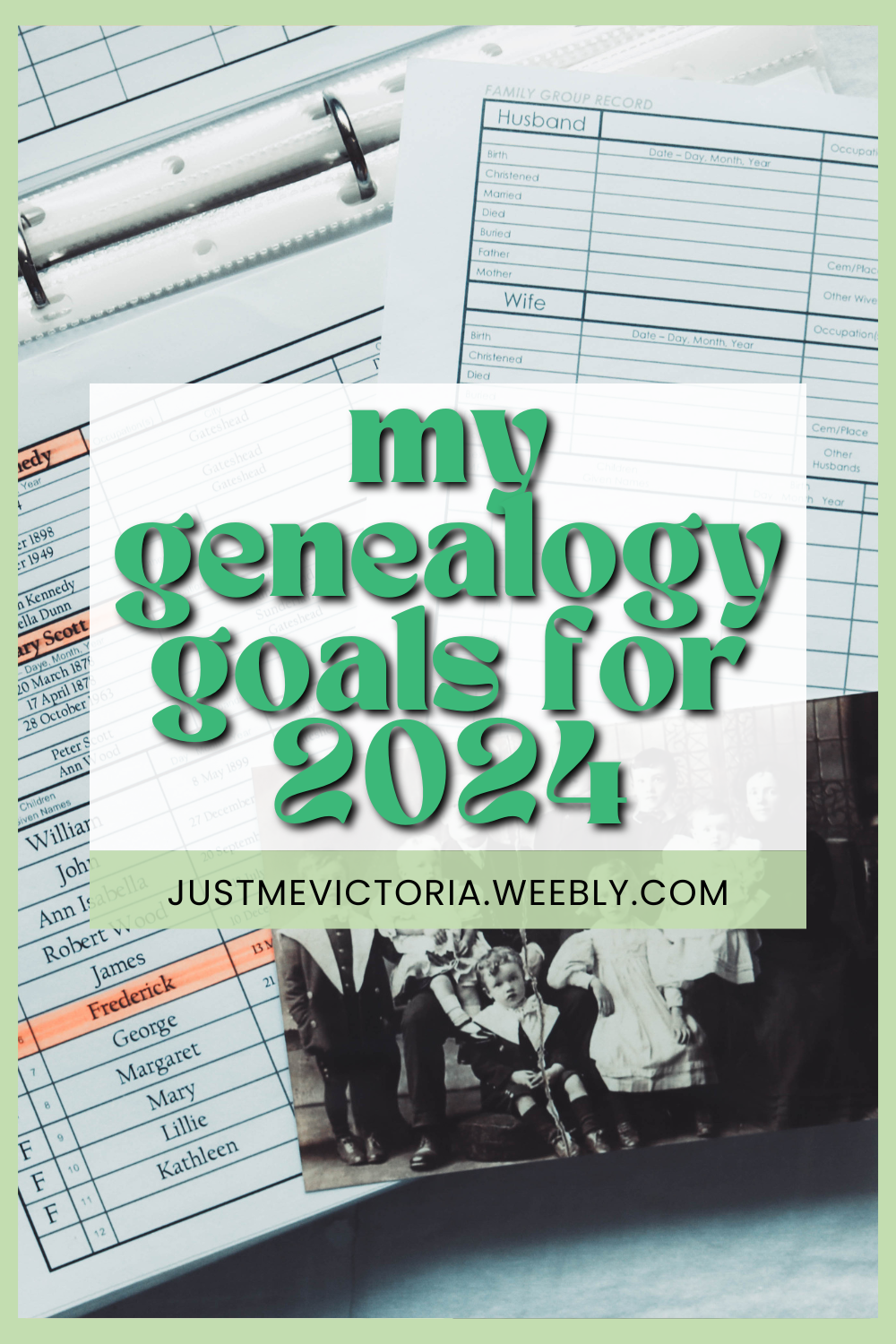 My Genealogy Goals For 2024 - Just Me, Victoria