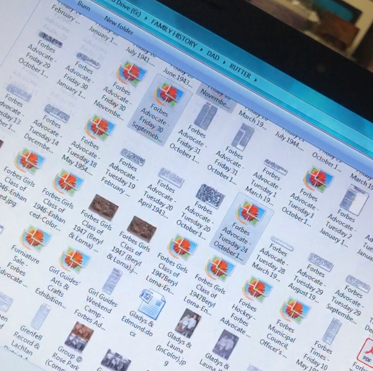 Disorganised folder of genealogy files