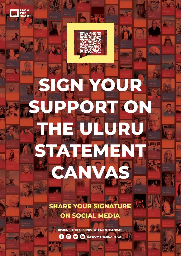 Sign your support on the Uluru Statement Canvas